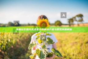 海角社区图片无法显示的应对方式与常见困难解析